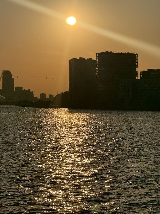 Thames at sunset from Charlton Riverside